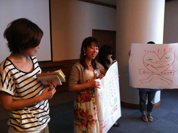 チーム名、目標達成戦略をリーダーが発表。